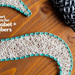 String Art Pattern Printable - DIY Full Alphabet and Numbers String Art ...