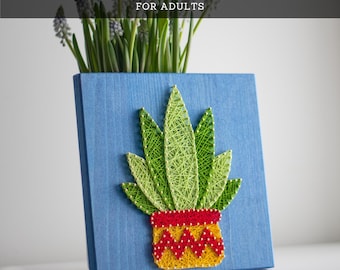 String Art Kit for Adults – Green Plant DIY Craft Kit