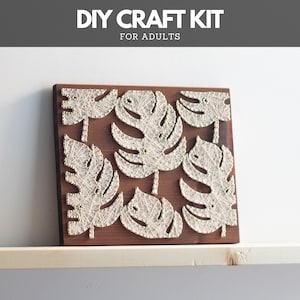 Kit de créations artistiques pour adultes - Feuilles de Monstera modernes à faire soi-même