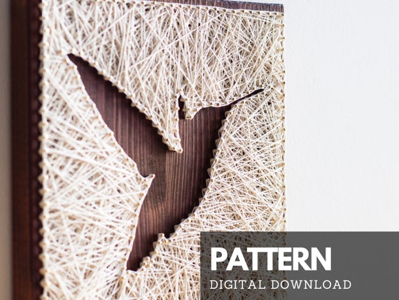 Hummingbird DIY String Art Pattern With Instructions, Simple String Art  Template for Beginners, Instructions and Tips, How-to String Art 