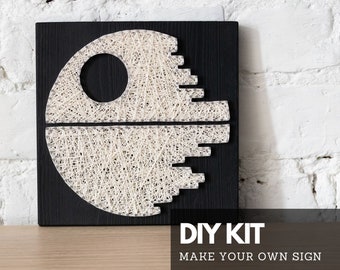 Science fiction string art DIY kit for kids and adults. Craft kit for Holidays, gift for movie fans, silhouette craft kit for beginners