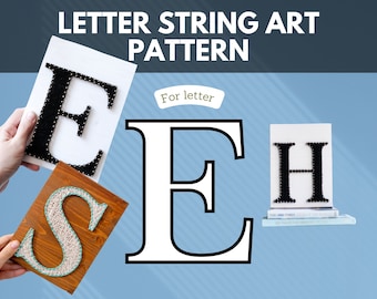 String Art Pattern - Letter E Template