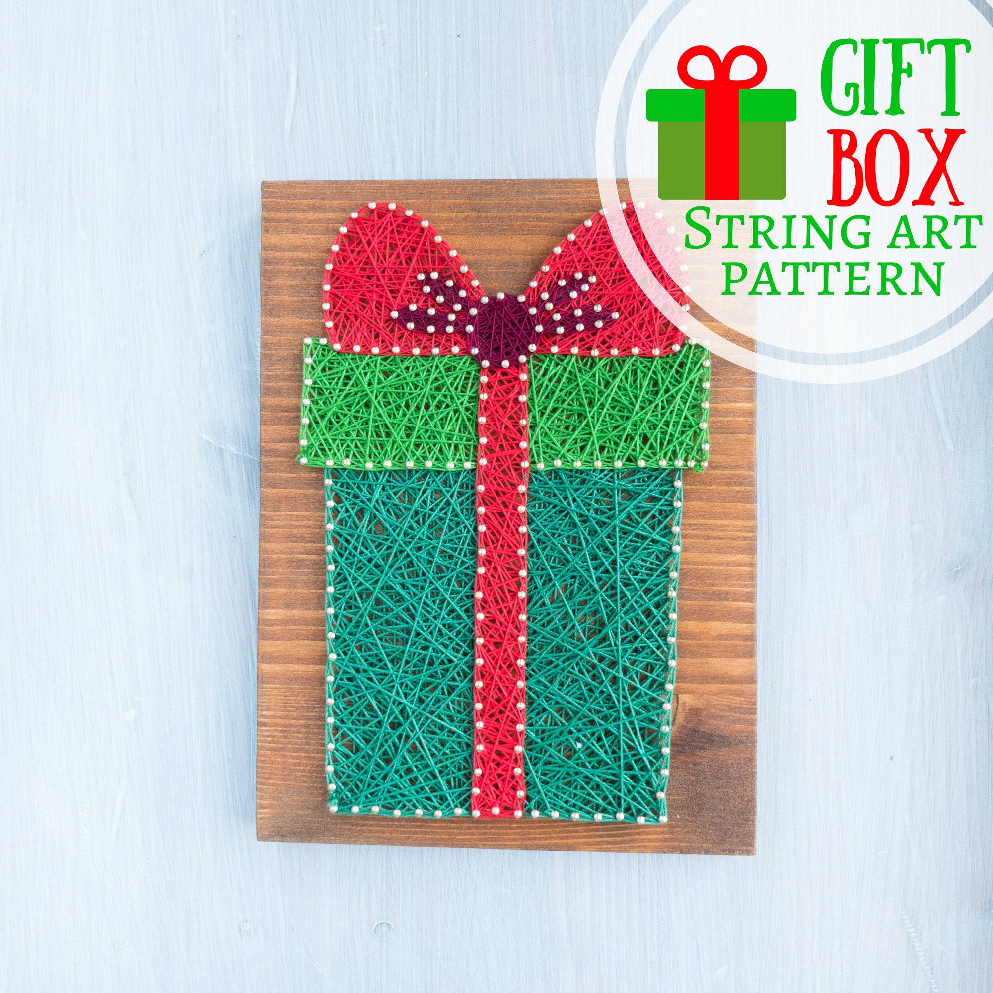 String Art Pattern Printable String Art Template Christmas Etsy