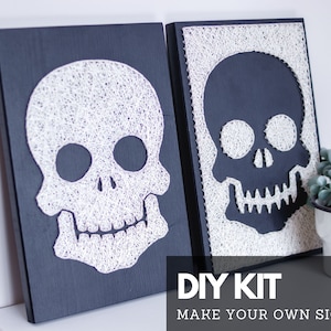 Skull string art do it yourself craft kit for adults