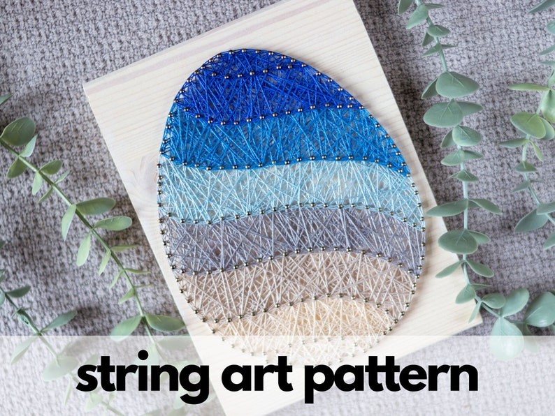 Easter Egg String Art Pattern Printable Easter Egg Diy Etsy