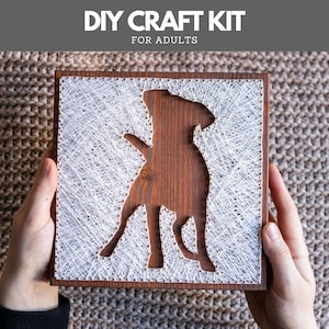 String Art Kit for Adults – Dog Silhouette DIY Craft Kit