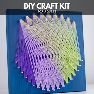 String Art Kit voor volwassenen – DIY Craft Kit met kleurrijke geometrische gradiënt