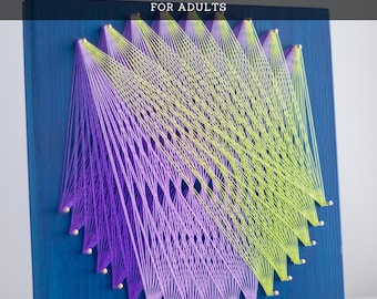 String Art Kit for Adults – Colorful Geometric Gradient DIY Craft Kit