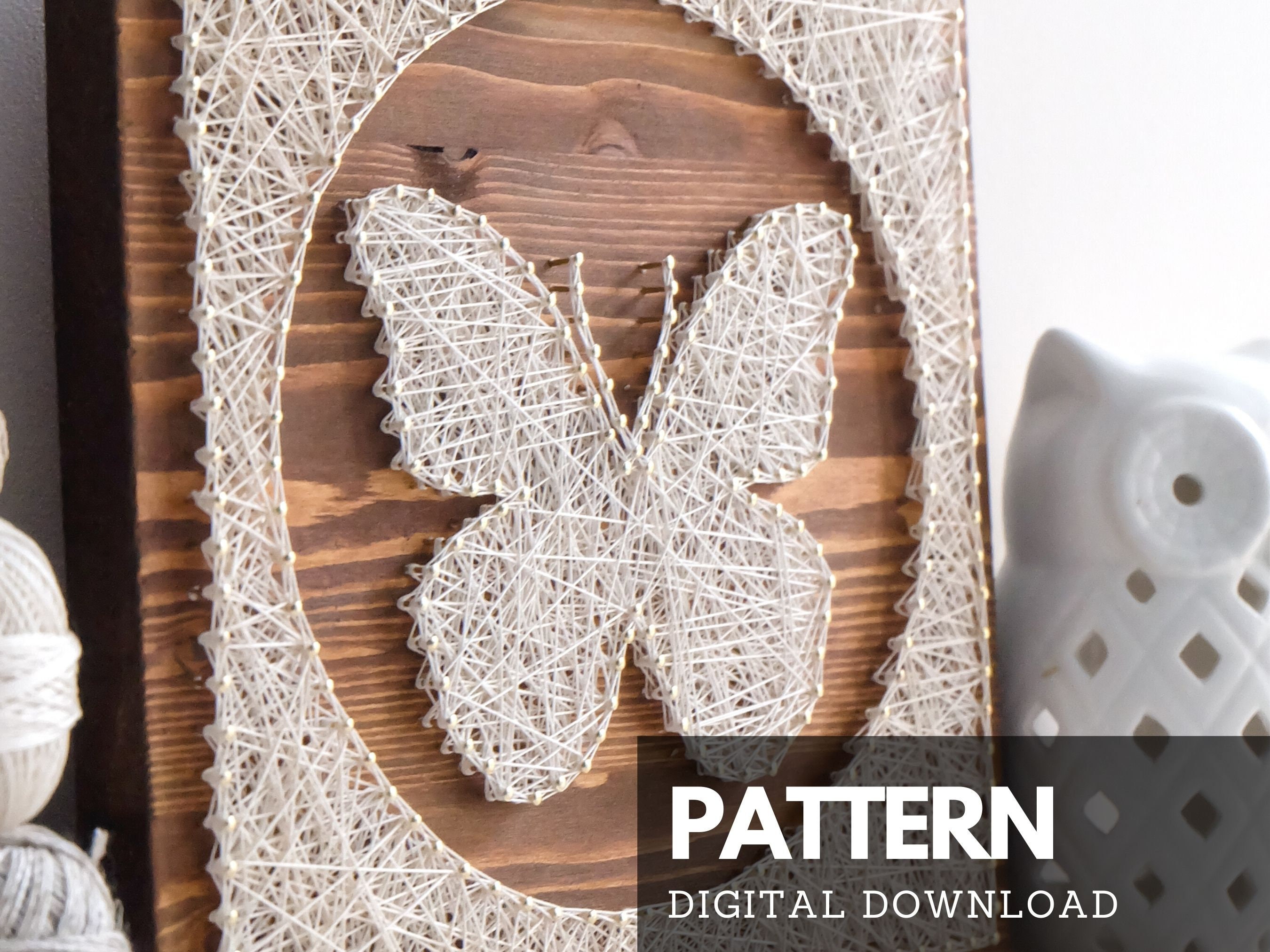 Butterfly String Art Pattern Printable Butterfly Silhouette DIY String Art  Pattern With Simple Instructions for Beginners -  Canada