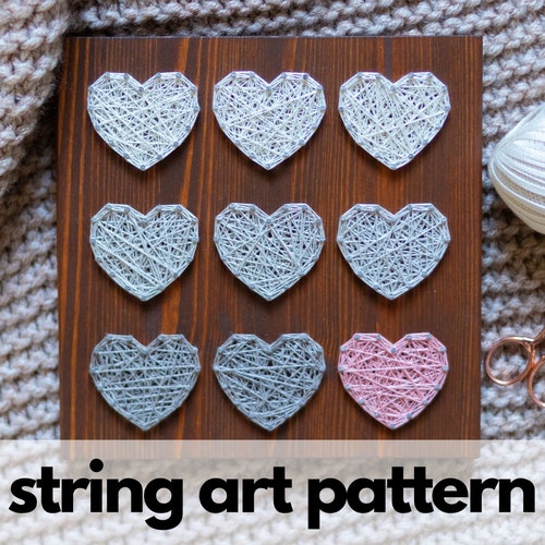 string art pattern printable 9 heart string art pattern great diy project for adults and kids string art template for kids and tweens