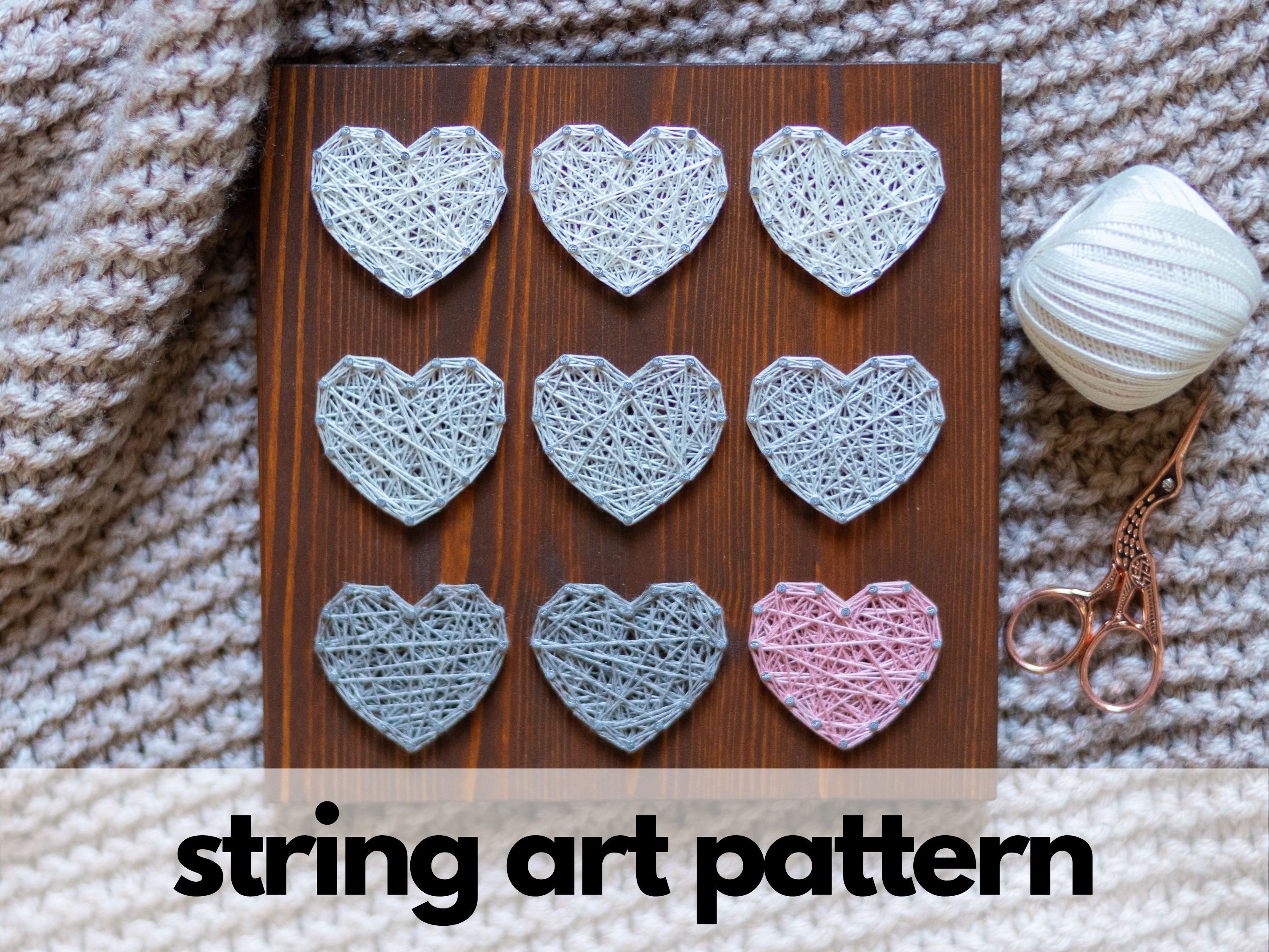 string art pattern printable 9 heart string art pattern etsy
