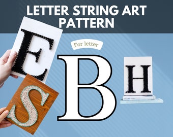 String Art Pattern - Letter B Template