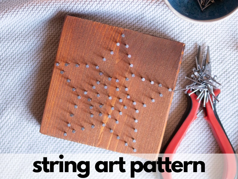 String Art Pattern Printable Star String Art Pattern for Etsy