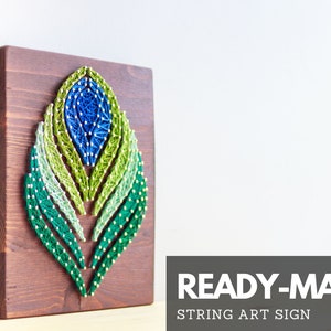 Green and Blue Peacock Wall Sign | Elegant Mother&#39;s Day Gift | Unique Home Decor