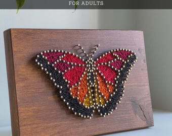 String Art Kit for Adults – Monarch Butterfly DIY Craft Kit