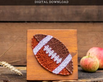String Art Pattern - American Football Ball Template