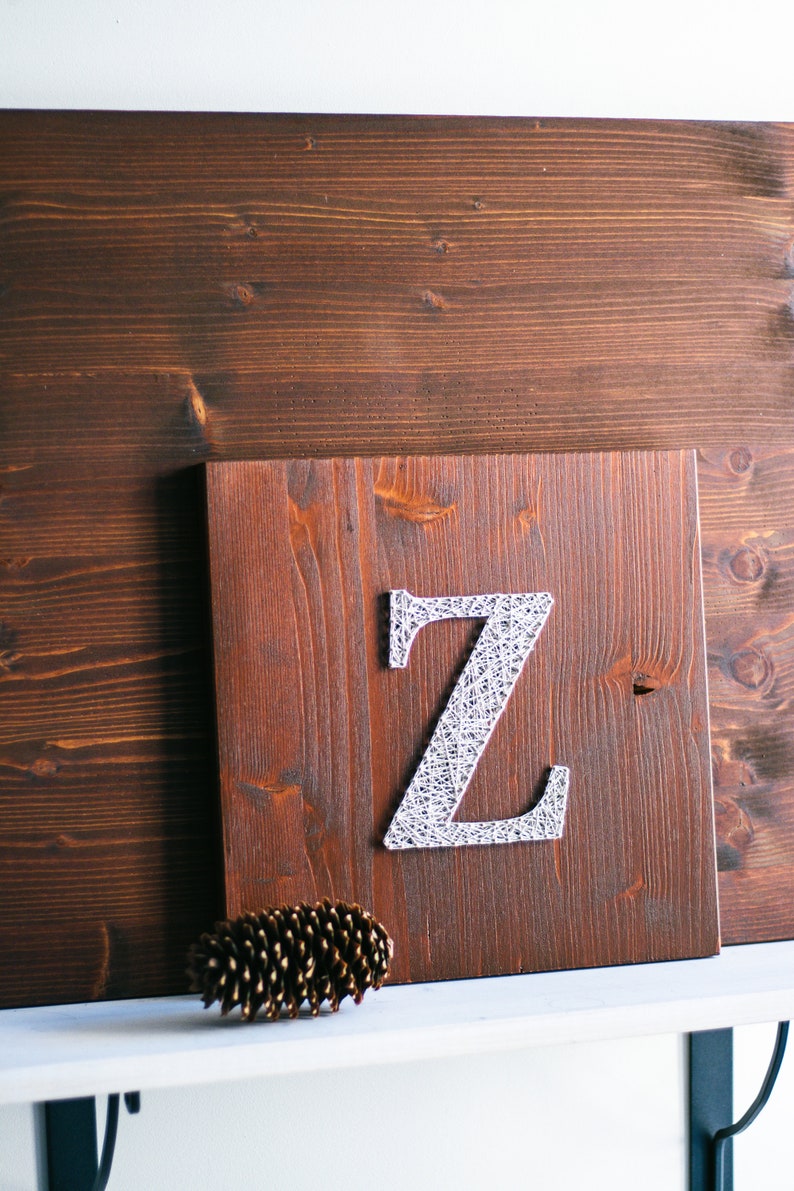 Monogram Letter Wall Art Decor Etsy