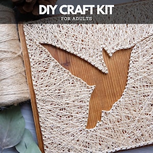 String Art Kit für Erwachsene – Fliegender Kolibri DIY Bastelset