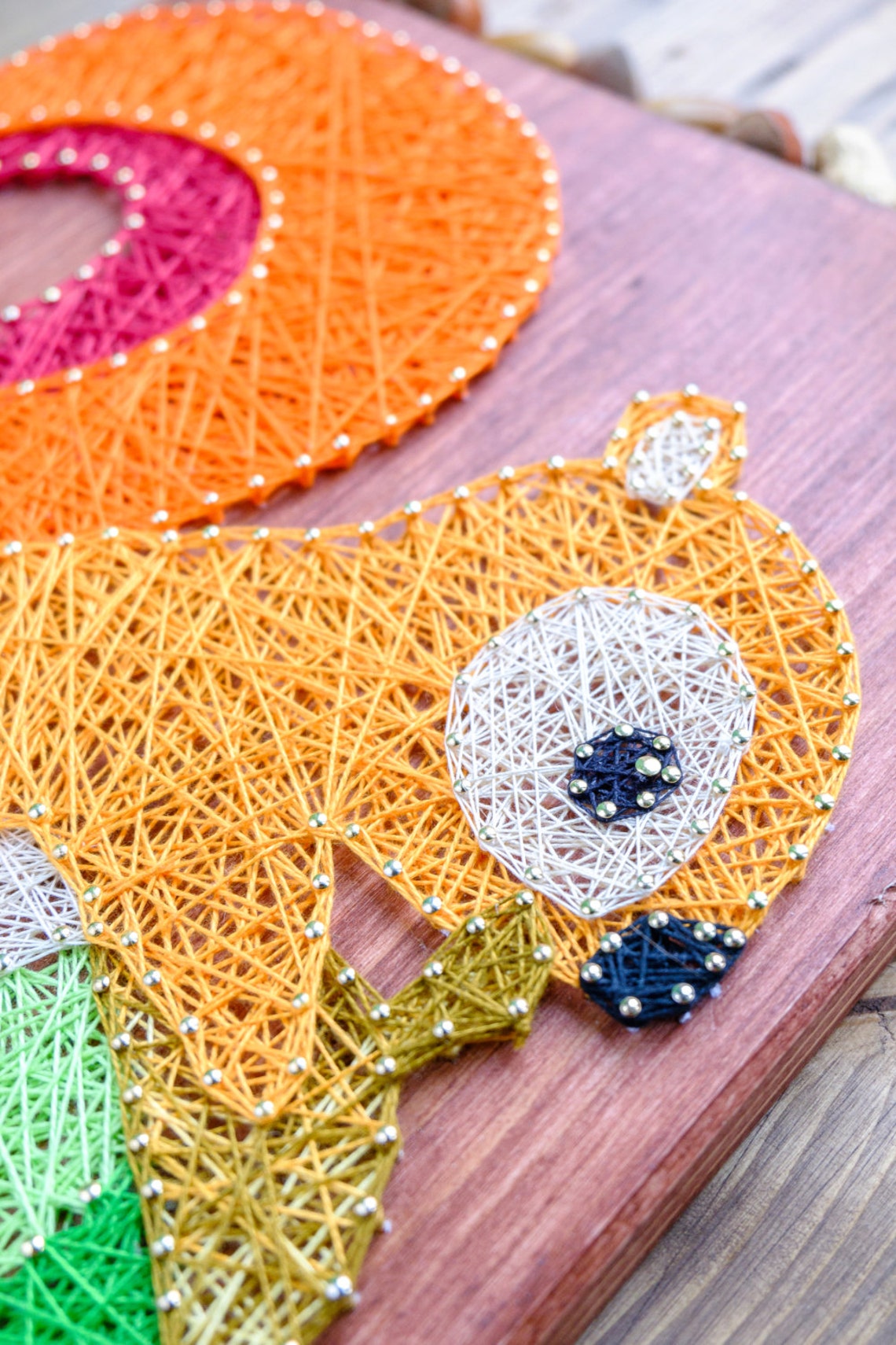 String art wall decor squirrel string art made on reclaimed Etsy