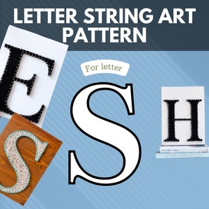 String art pattern printable - pattern, template tutorial for string art letter S
