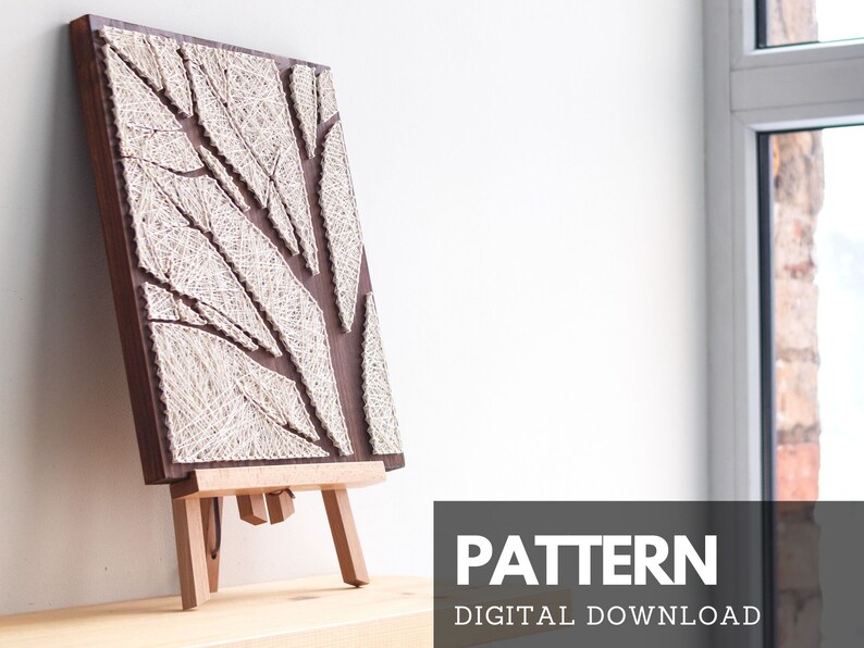 Tree Silhouette String Art Pattern Printable Tree String - Etsy