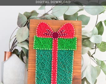 String Art Pattern - Gift Box Template