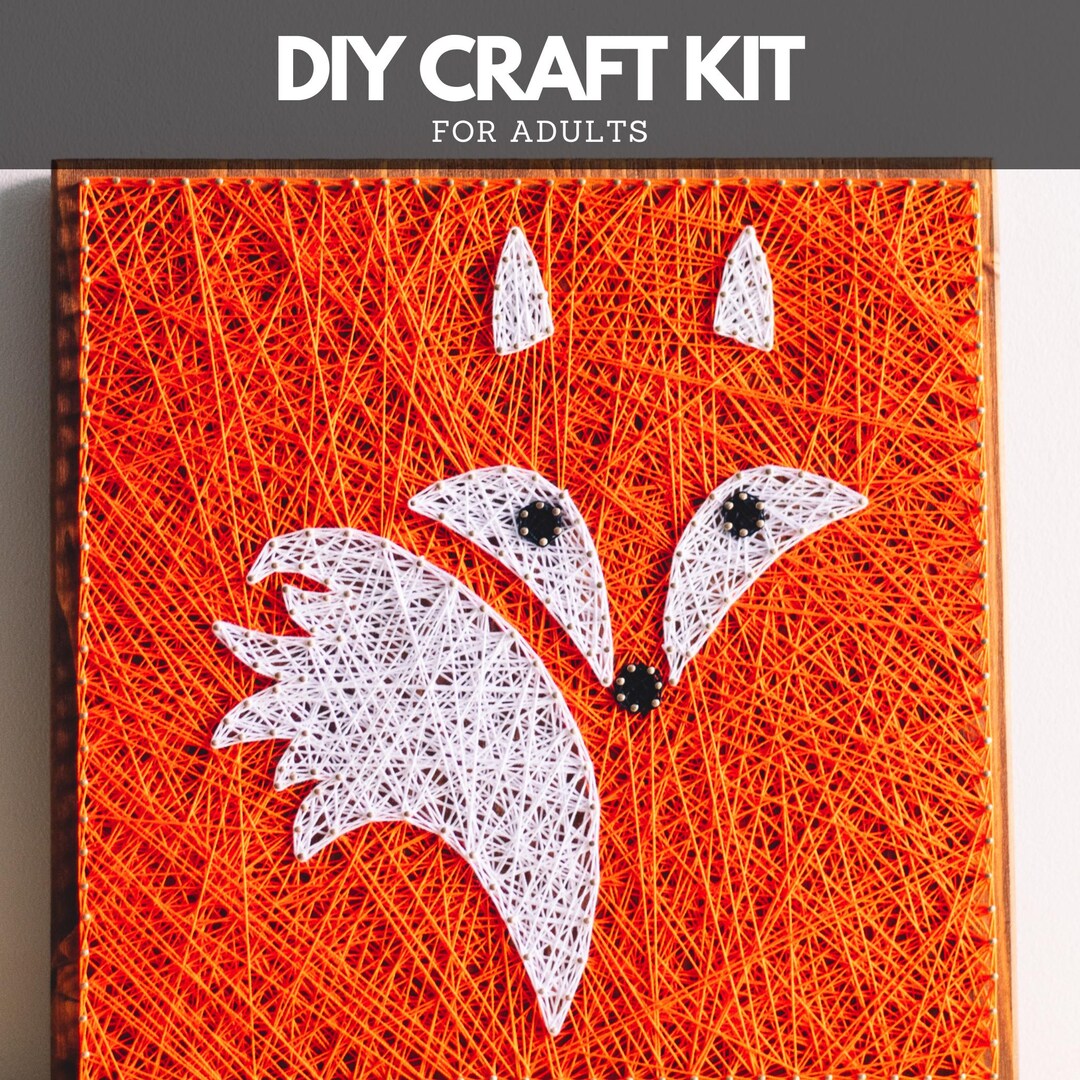 String Art Kit for Adults – Fox Face Silhouette DIY Craft Kit - Etsy
