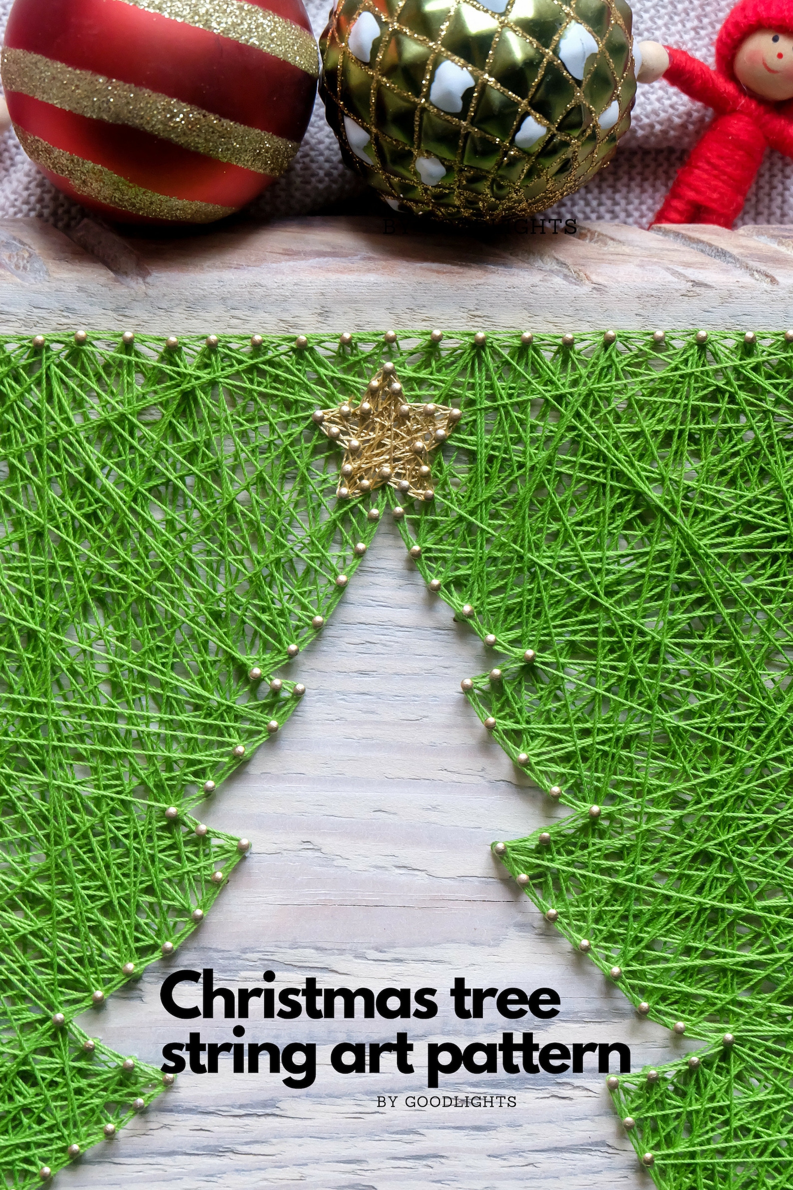 String Art Pattern Printable Christmas Tree String Art Etsy