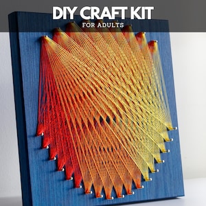 String Art Kit for Adults – Sunset Inspired Geometric DIY Craft Kit