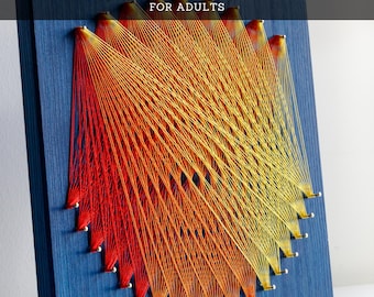 String Art Kit for Adults – Sunset Inspired Geometric DIY Craft Kit