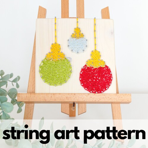 String Art Pattern Printable Modern Christmas Snowflake Etsy