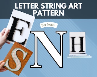 String Art Pattern - Letter N Template