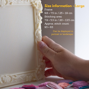 Cross Stitch Frame STL Bundle: Baroque Small + Large Stitchable Embroidery Blank, 3D Print Files image 4