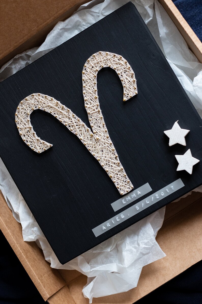 Personalized Zodiac Astrology String Art Wall Sign Etsy