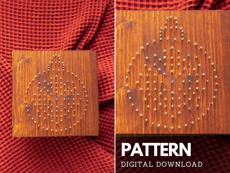 Christmas string art patterns 5 Holiday string art template set image 8