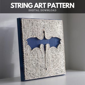 Patrón de arte con cuerdas: plantilla de silueta de dragón