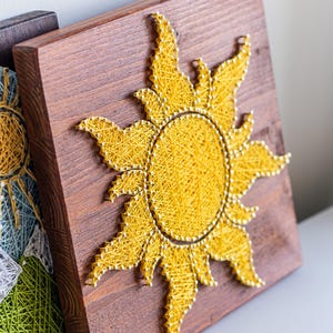 Sun String Art Pattern: Celestial DIY Template & Tutorial (PDF Download ...