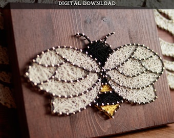 String Art Pattern - Bee Template