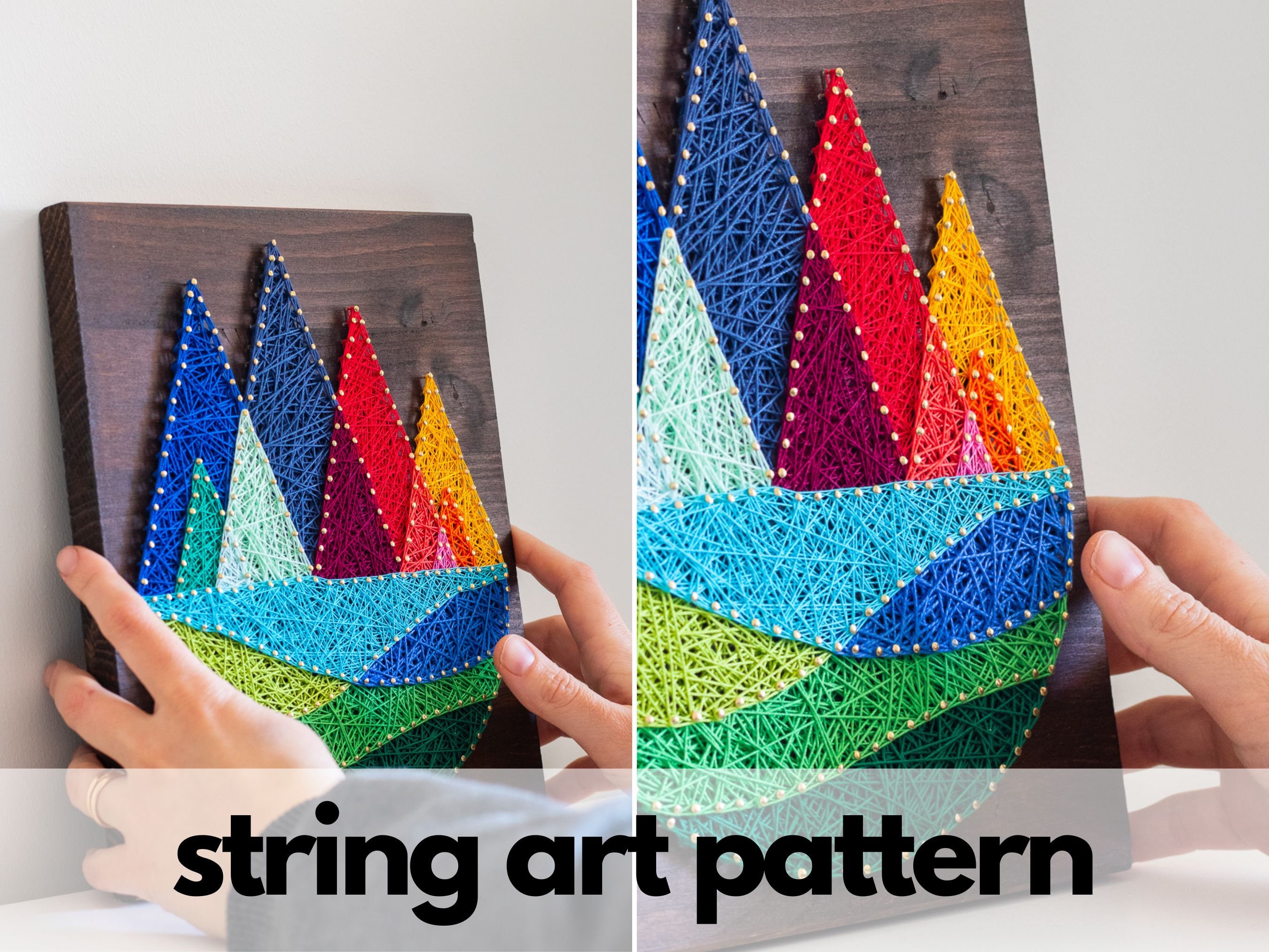 Mountain Craft Kit for Adults String Art Geometric Mountains, Instructions  and Tools to Craft Your String Art Sign 