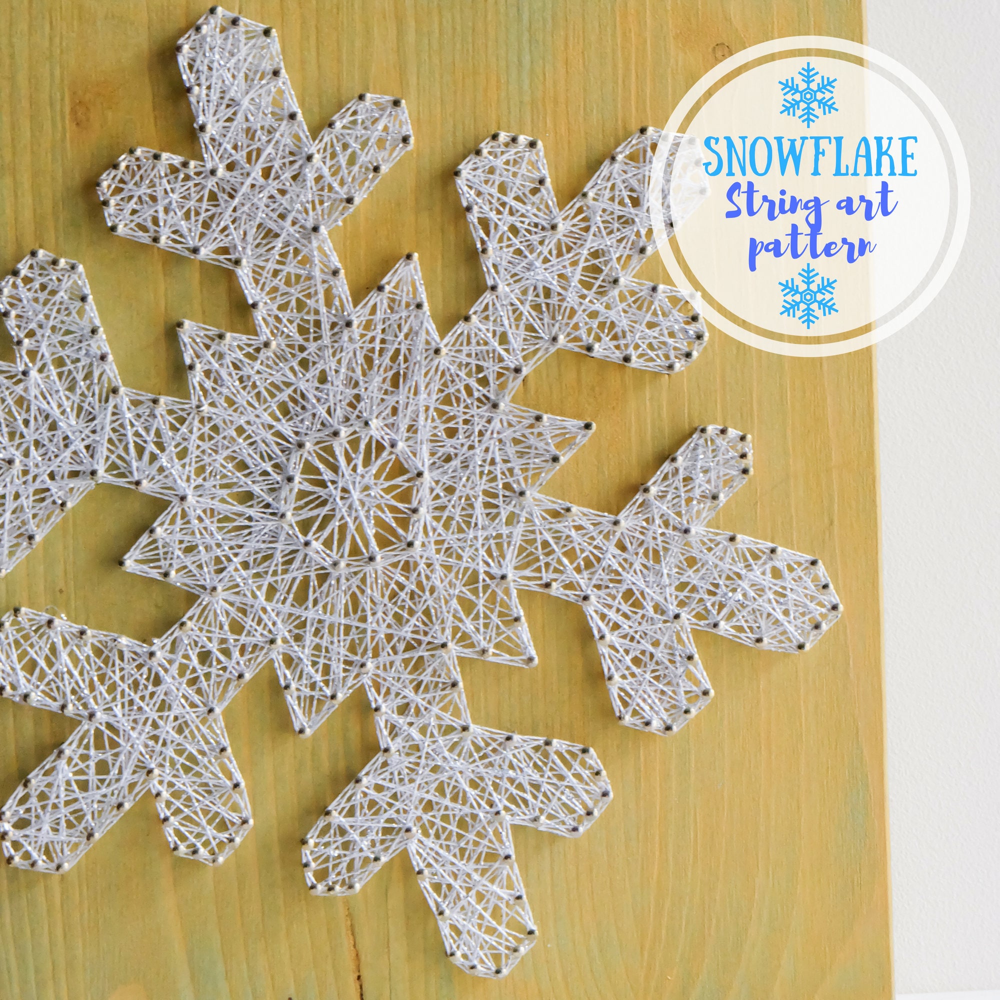 Snowflake String Art Templates