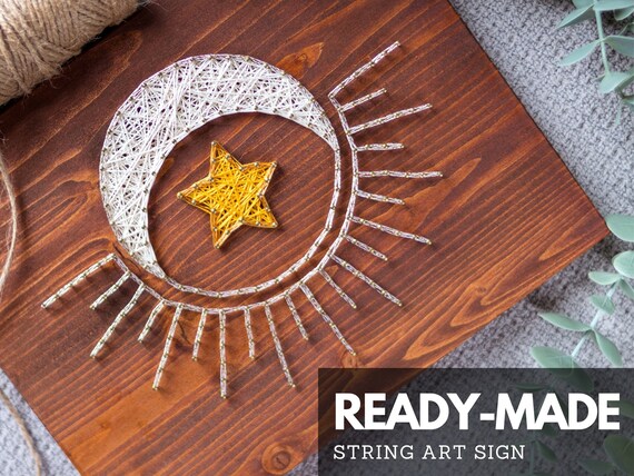 Sun Moon Stars Wall Art Celestial String Art Wall Decor for Home and Bedroom Handmade Boho Chic Artwork Etsy Canada