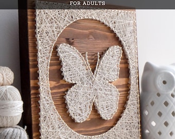 String Art Kit for Adults – Butterfly Silhouette DIY Craft Kit