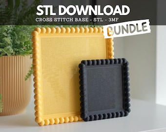 Cross Stitch Frame STL Bundle: Bubble Stitchable Embroidery Frames, 2 Sizes