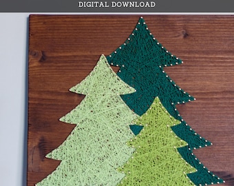 String Art Pattern - Spruce Tree Template