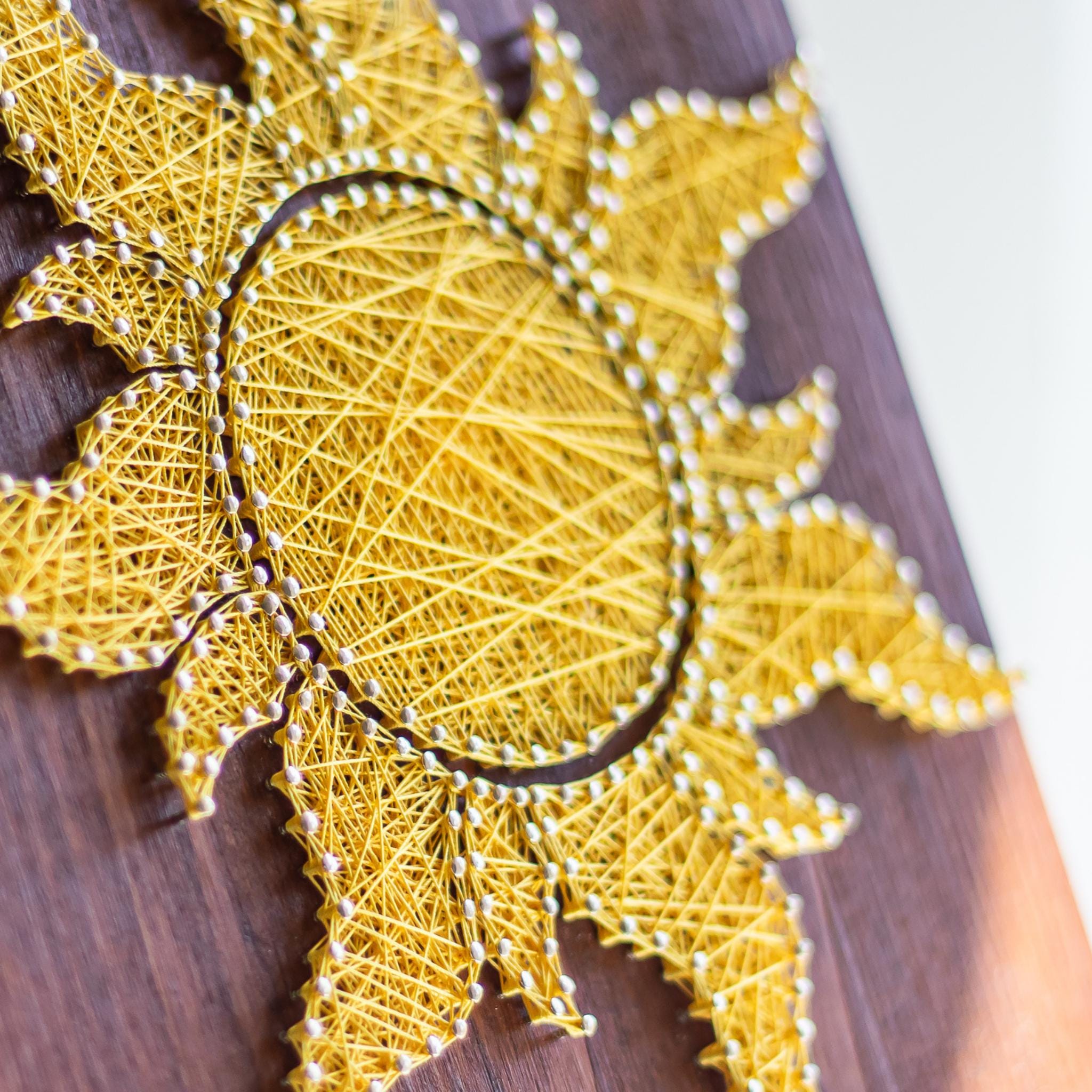 Sun String Art Pattern: Celestial DIY Template & Tutorial (PDF Download ...