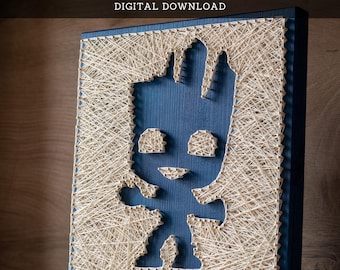 String Art Pattern - Baby Sci-Fi Tree Silhouette Template