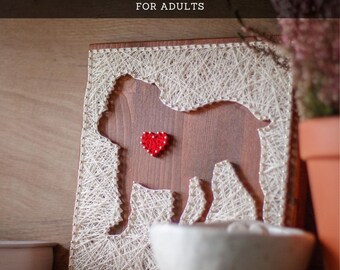 String Art Kit for Adults – French Bulldog Silhouette DIY Craft Kit