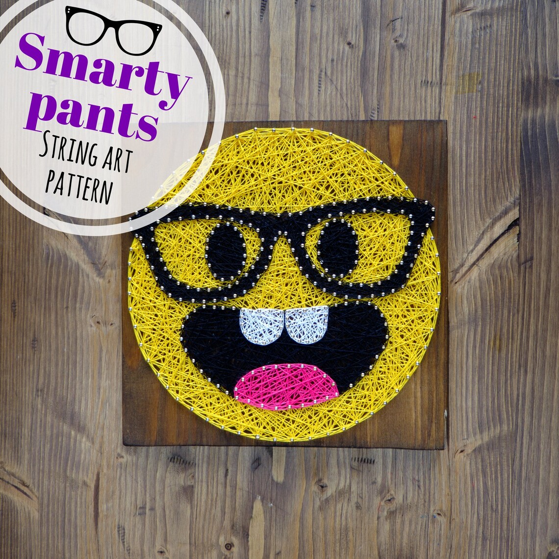 Emoji DIY string art pattern | Etsy