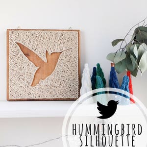 Hummingbird DIY String Art Pattern With Instructions, Simple String Art ...