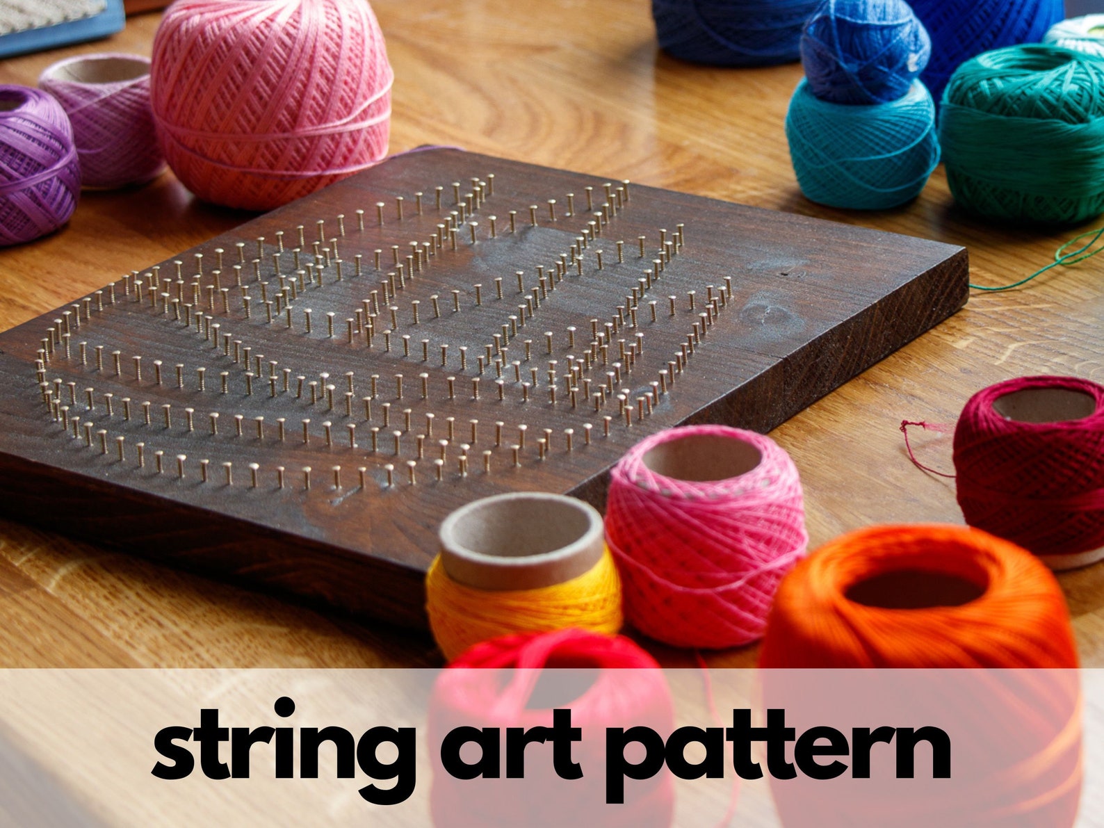 Colorful Mountains String Art Pattern Printable Geometric - Etsy